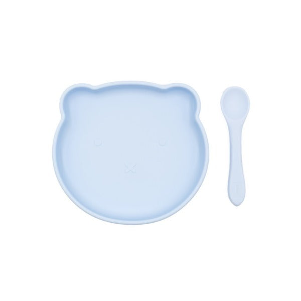 BLW Essentials silicone suction plate and spoon set - British product