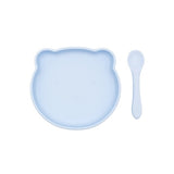 BLW Essentials silicone suction plate and spoon set - British product