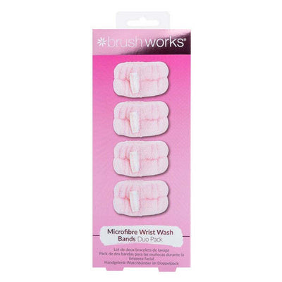 Brushworks Microfibre Wrist Wash Bands Duo Pack Face Accessory
