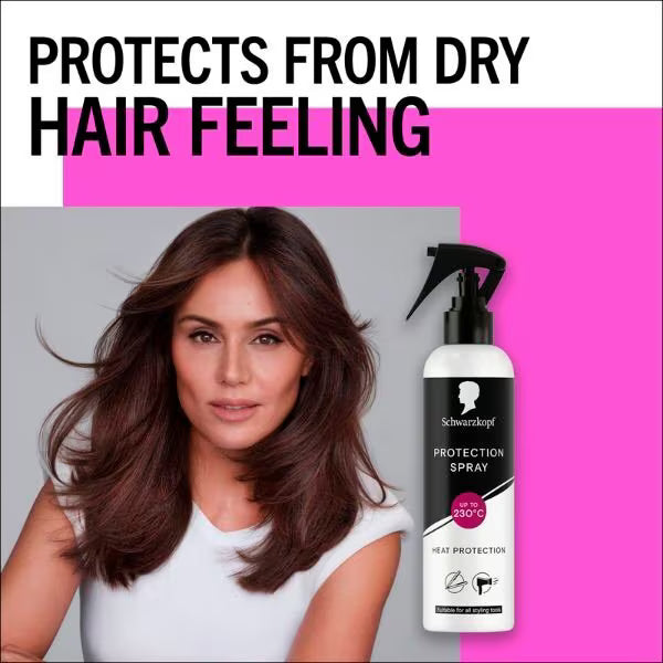 Schwarzkopf heat protection spray 250ml (British brand)