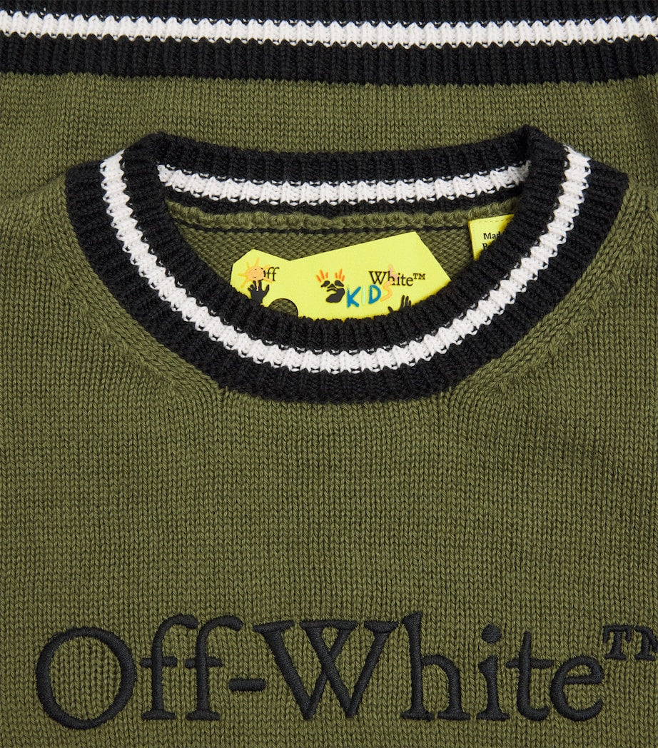 Off-White Bookish sweater for kids aged 4-12+ years, imported from the UK
