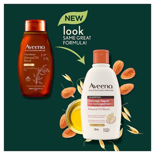 Aveeno Almond Oil Damage Repair Shampoo 300ml - British product