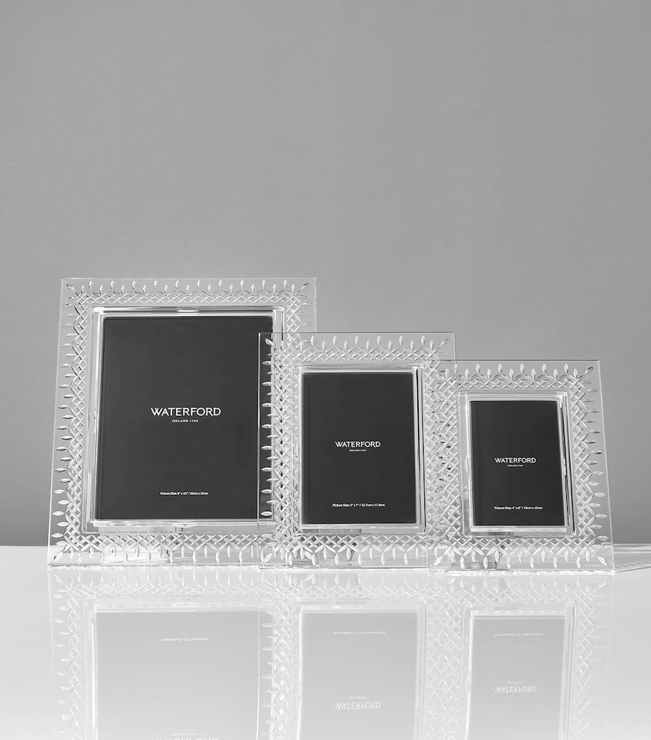 Waterford crystal picture frame for 5x7 photos with crosshatch cut (British brand)