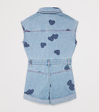 Billieblush denim heart print playsuit 2-12 years - British product
