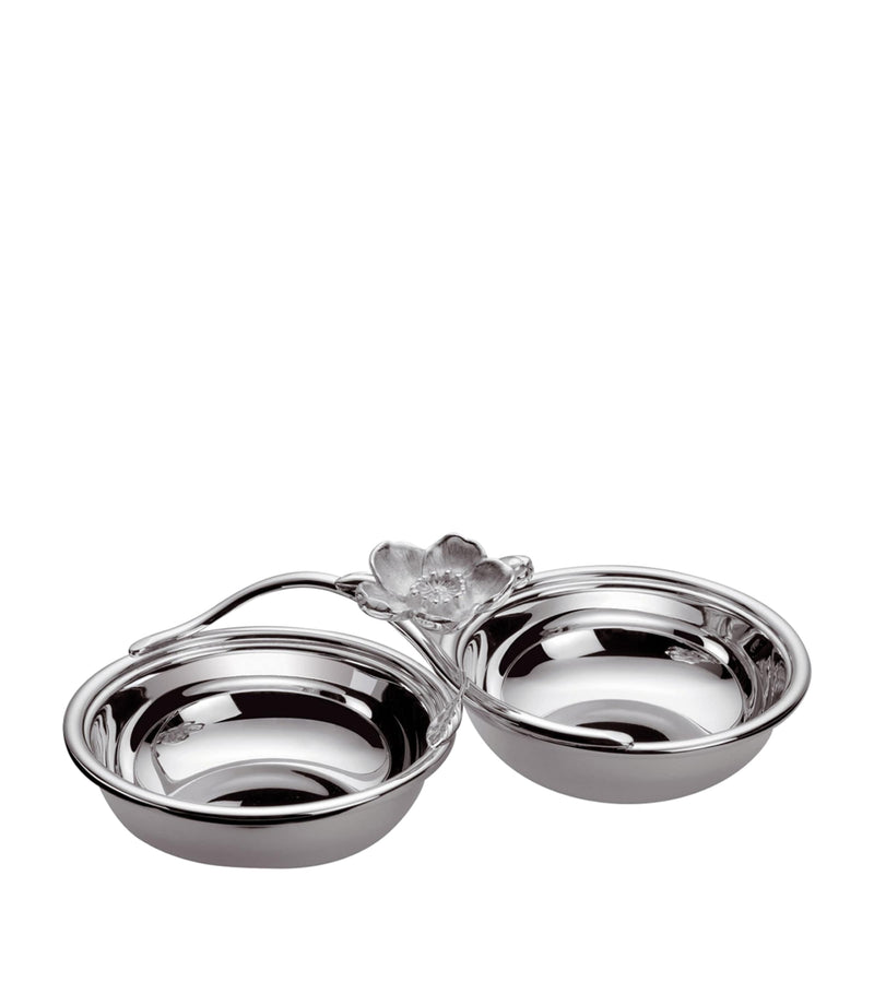 Christofle Anemone silver plate serving dish - British product