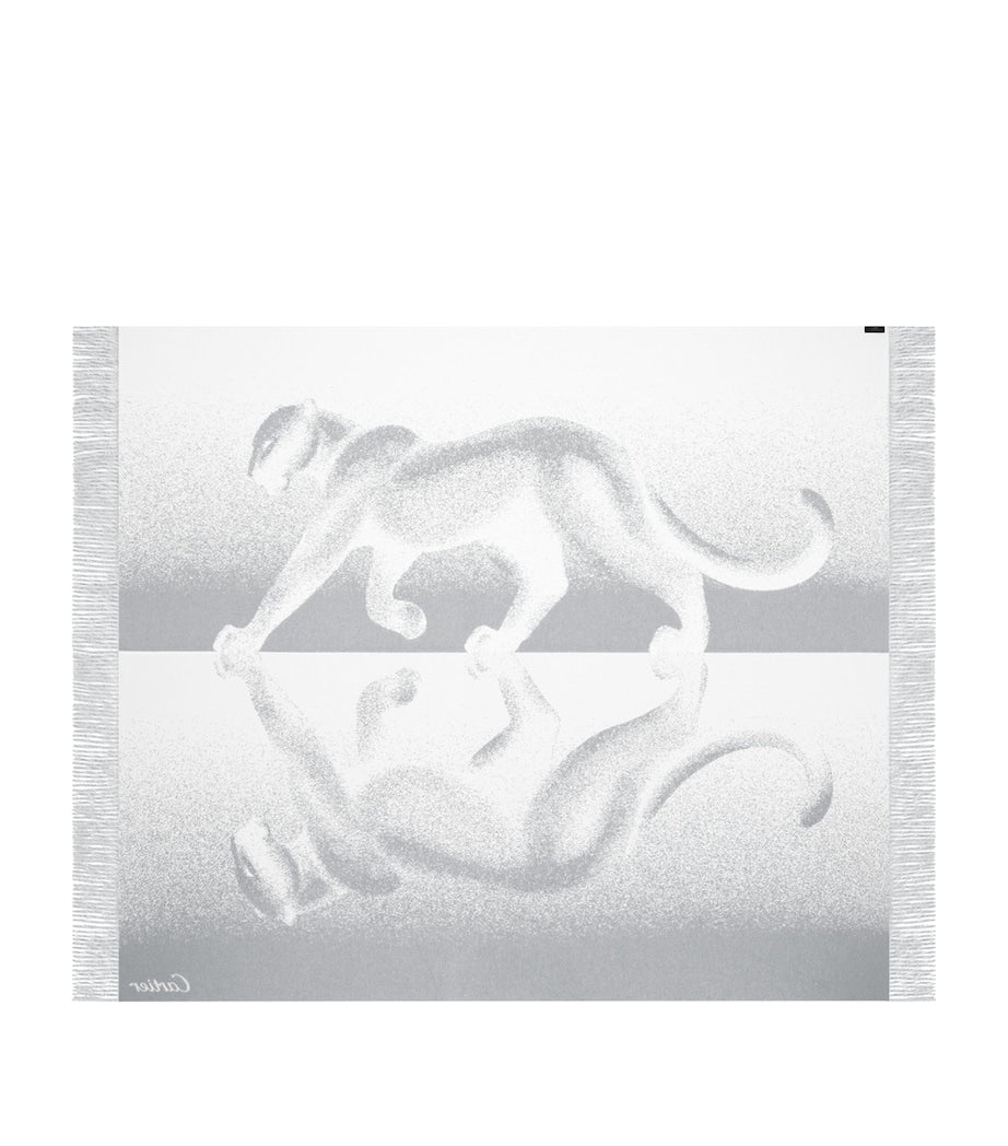 Cartier cashmere throw with Panthère de Cartier print 190cm x 140cm - British product