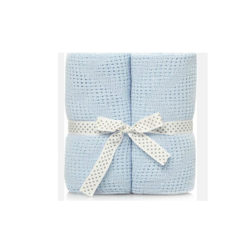 George Home Blue Chevron Cellular Shawl - McGrocer