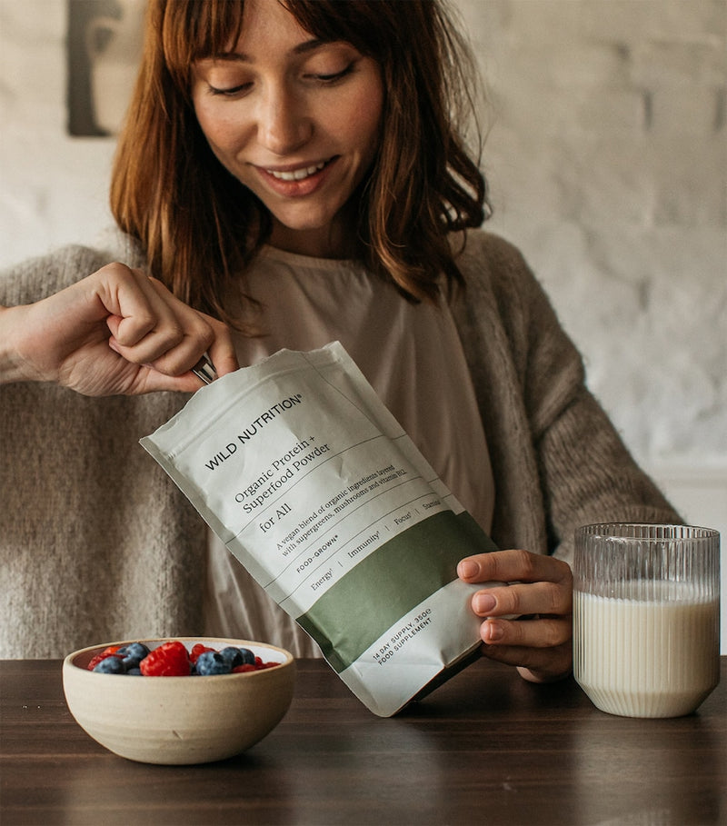 Wild Nutrition Food-Grown Organic Protein and Superfood Powder 370g (British brand)