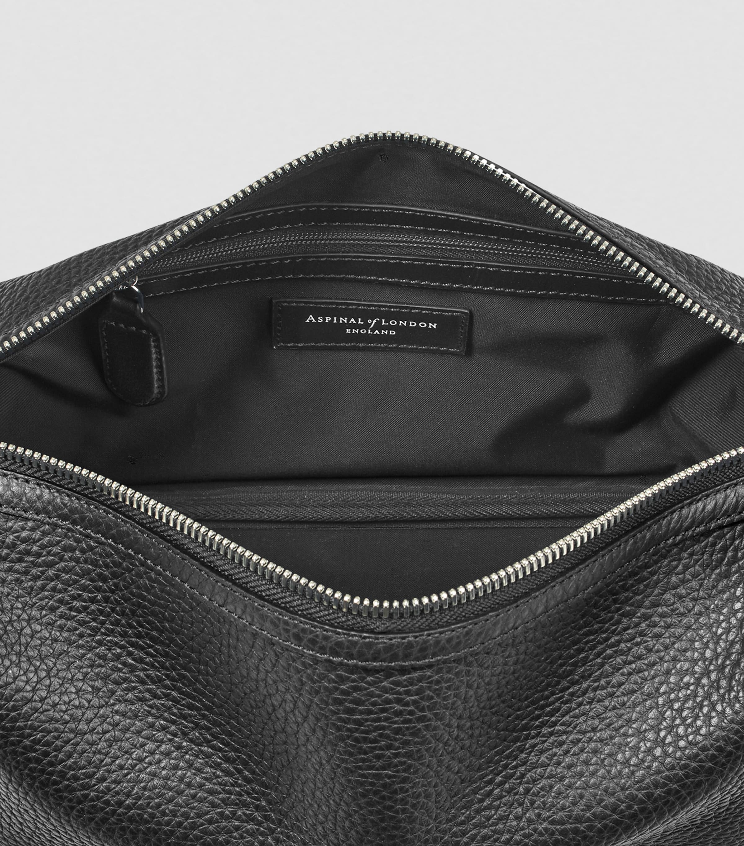 Aspinal of London leather reporter wash bag - British product