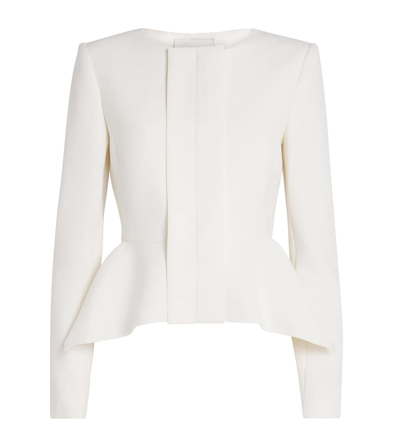 100% Cashmere Long Sleeve Stole with Panelling and Scalloped Edges