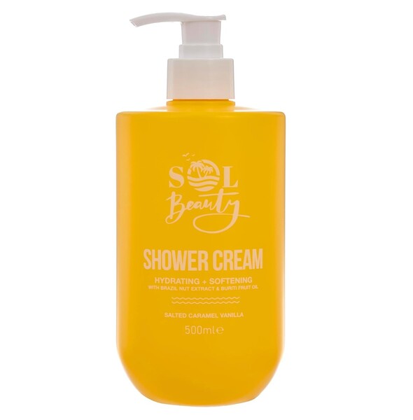 Sol Beauty shower cream salted caramel vanilla 500ml (British brand)