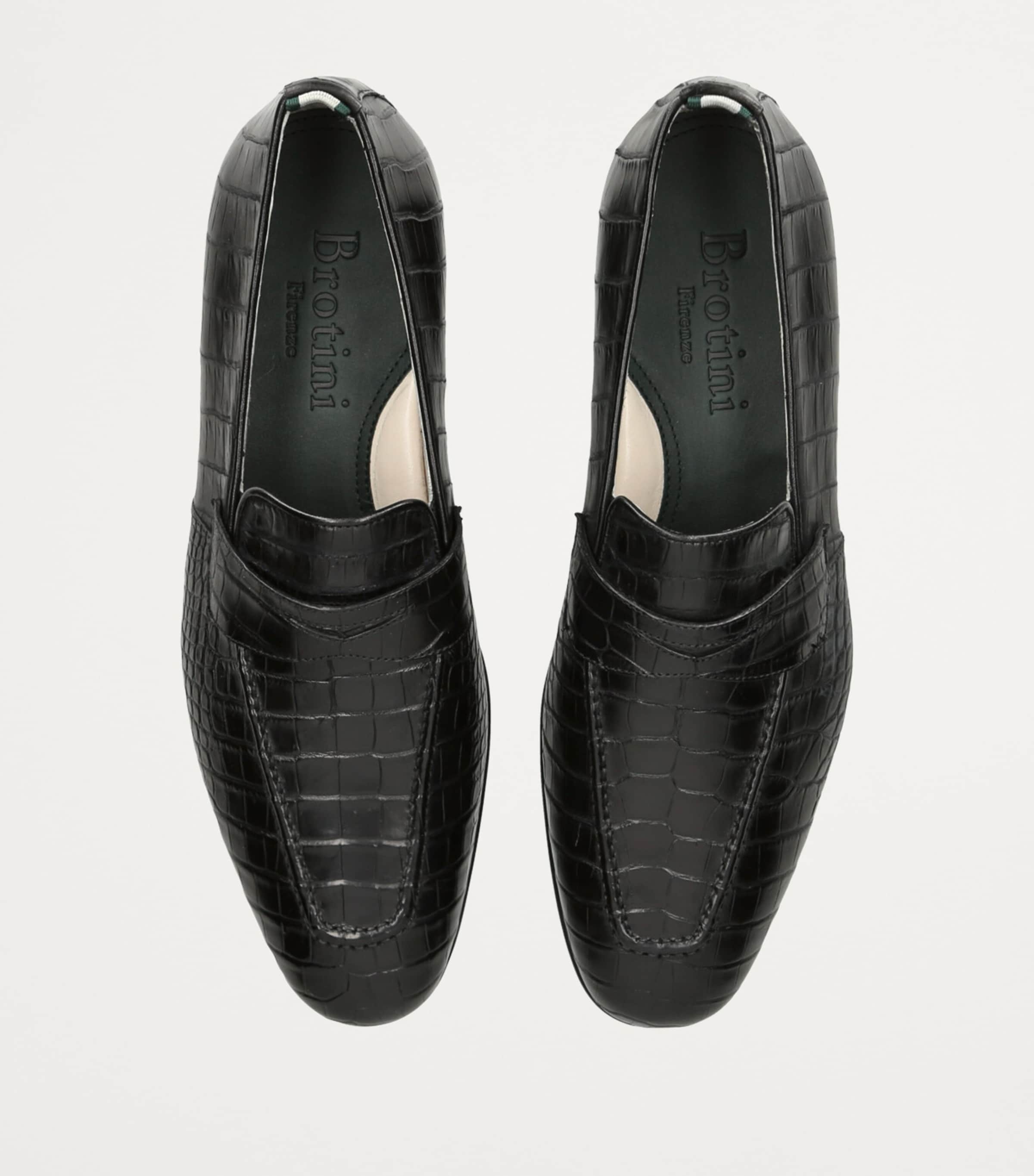 Brotini crocodile leather loafers - British product