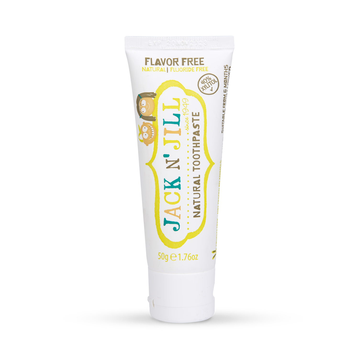 Jack N' Jill Natural Certified Toothpaste Flavour Free 50g