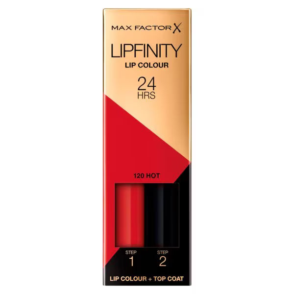 Max Factor Lipfinity Lip Colour 120 Hot, imported from the UK