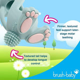 Brush Baby Bobbie Bunny teether toy Cappuccino Grey - British product