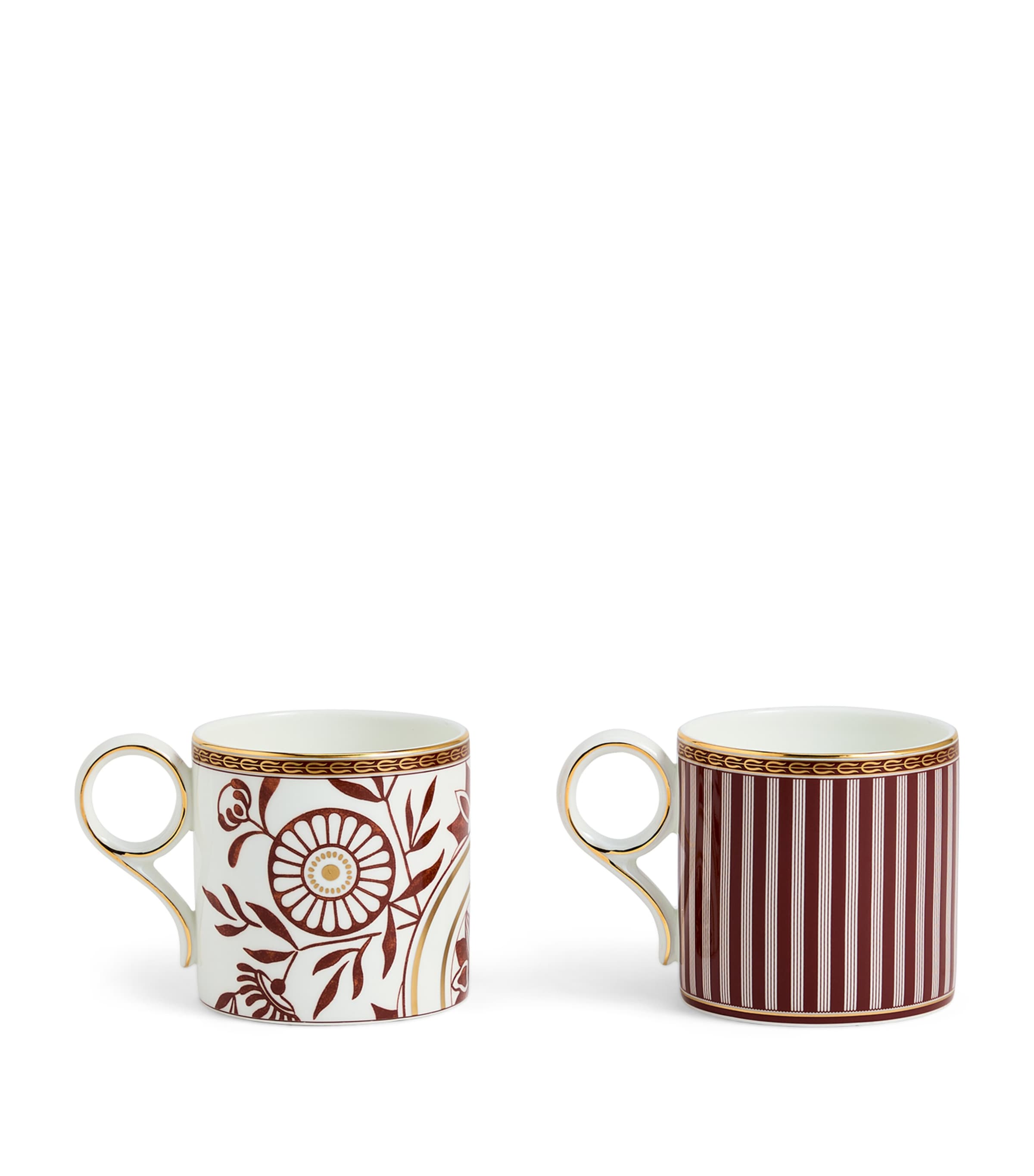 Wedgwood bone china Red Splendour mugs 330ml (British brand)