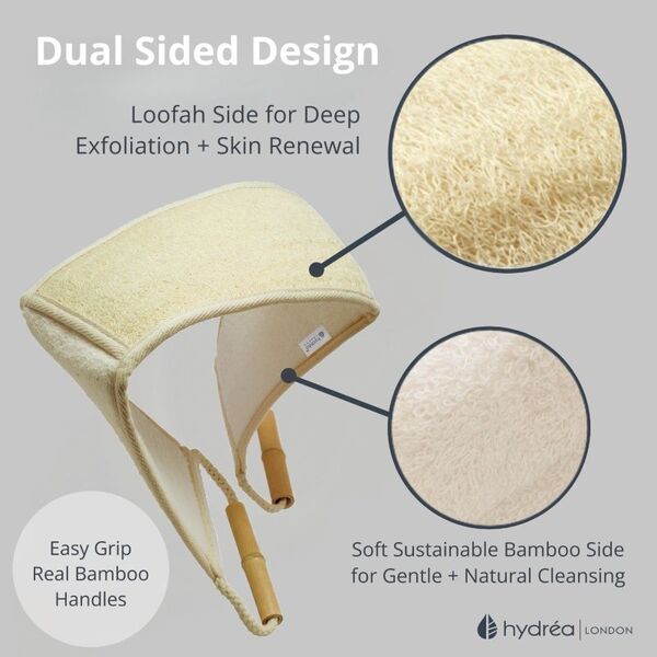Bamboo Loofah Dual Sided Back Strap - British product