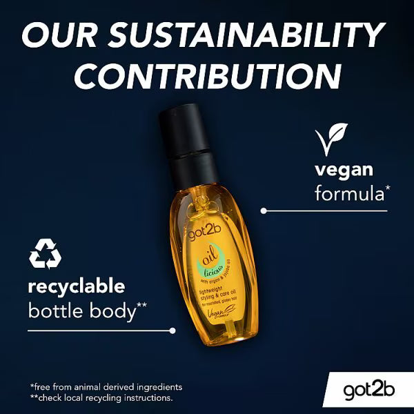 got2b Oil-Licious Tame & Shine Hair Oil 50ml imported from the UK