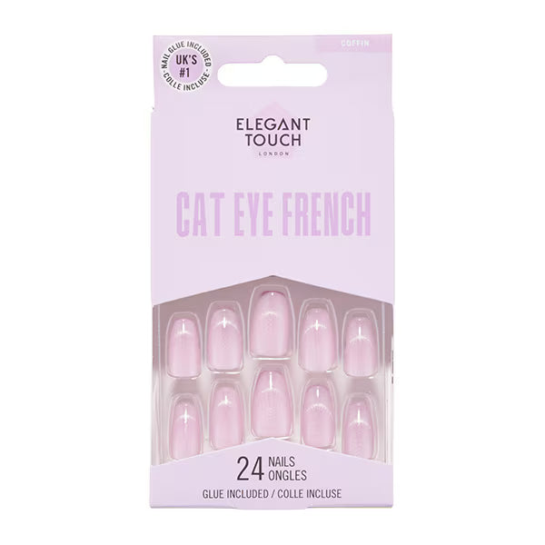 Elegant Touch cat eye french nail kit mystic lilac - British product