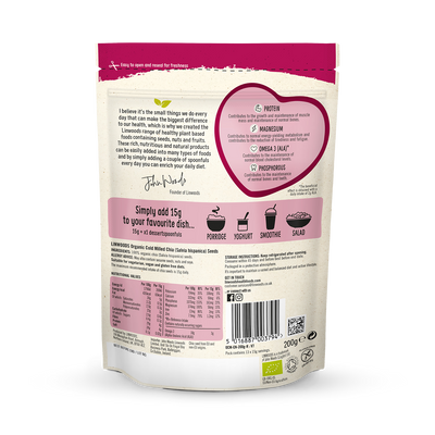 Graines de chia bio moulues Linwoods 200g