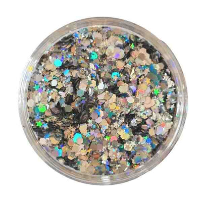 Luvyah Cosmetics Intergalactic Silver Body Glitter Face Body Hair 6g