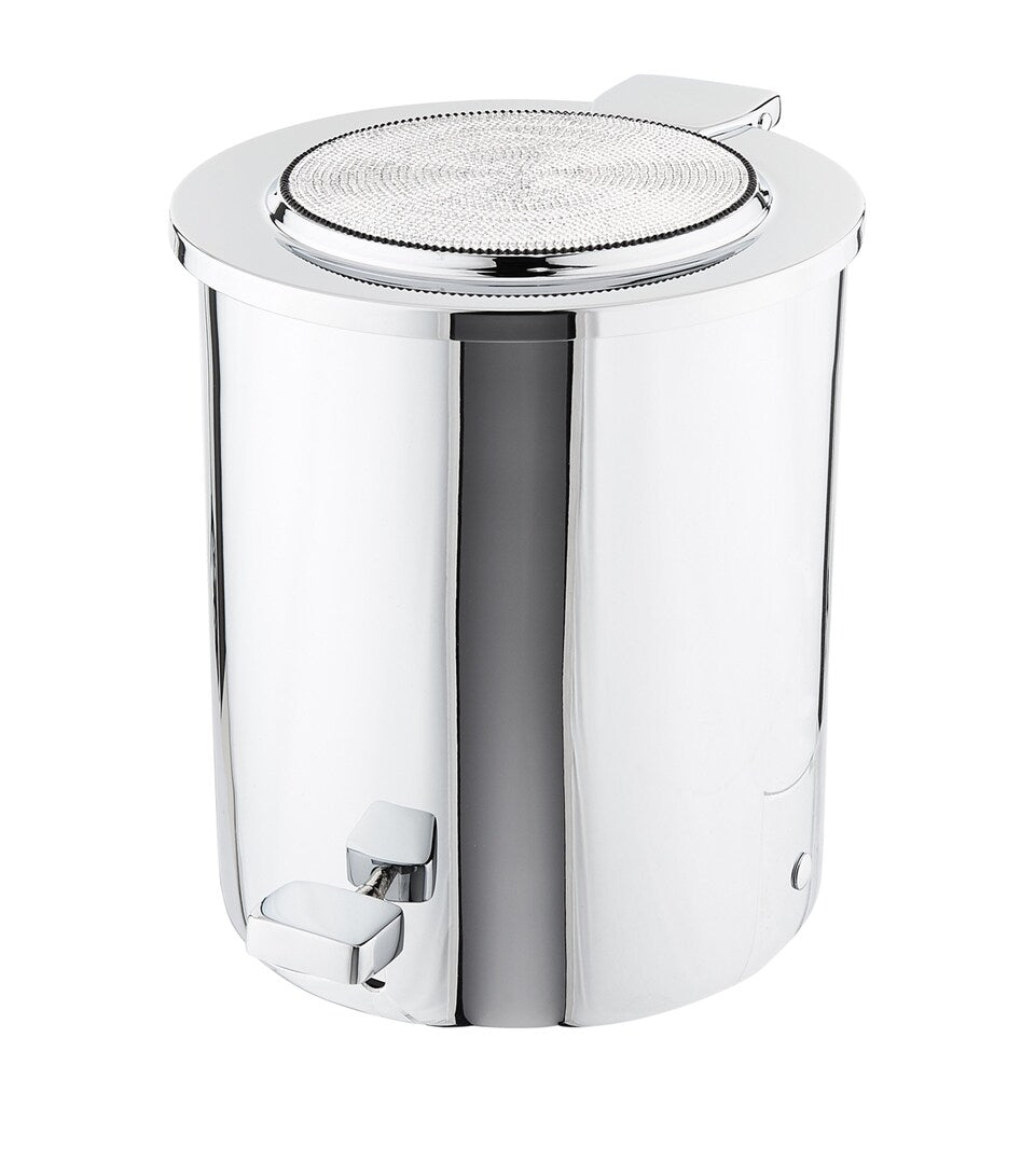 Round Mesh-Style Gold-Plated Laundry Basket