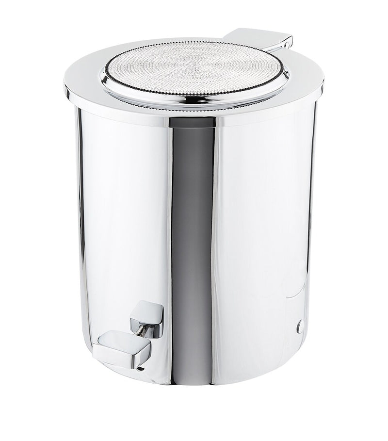 Round Mesh-Style Gold-Plated Laundry Basket