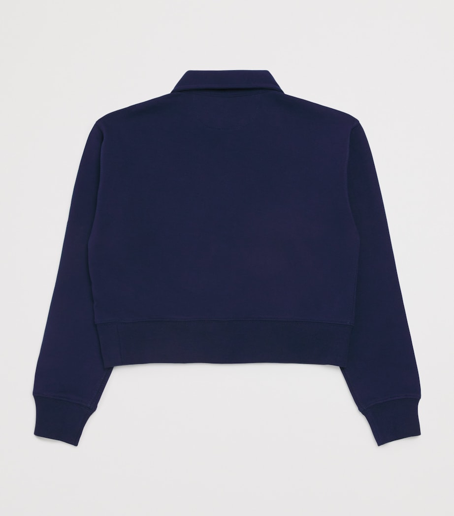 Ralph Lauren Kids Cotton-Blend Quarter-Zip Sweatshirt 6-14 Years, imported from the UK