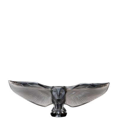 Crystal Barn Owl Flying Sculpture, Approx. 17cm x 42cm x 13cm