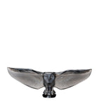 Lalique crystal barn owl flying sculpture for home and outdoor decor, UK version