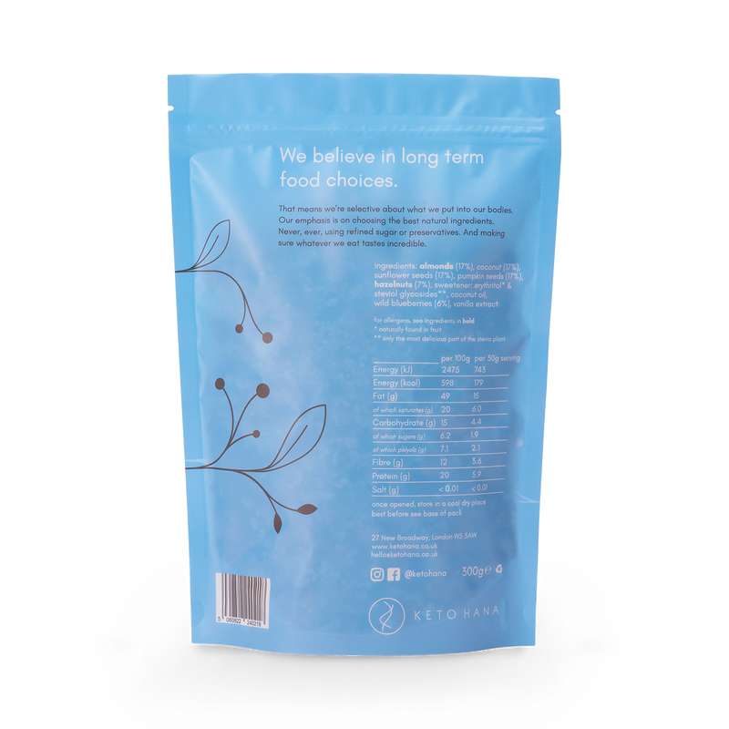 Keto Hana Wild Blueberry Keto Granola 300g