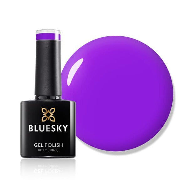 Bluesky Fantasy Purple gel nail polish bottle - British product