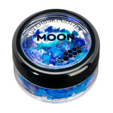 Moon Glow blue chunky glitter face and body, imported from the UK