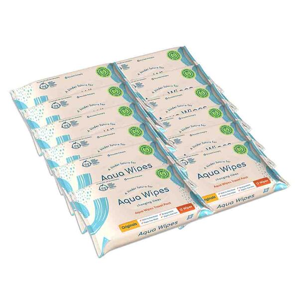 Aqua Wipes Originals baby wipes travel pack - British product