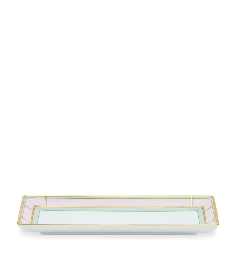 GINORI 1735 Porcelain Colonna Diva Rectangular Change Tray 28cm, UK version