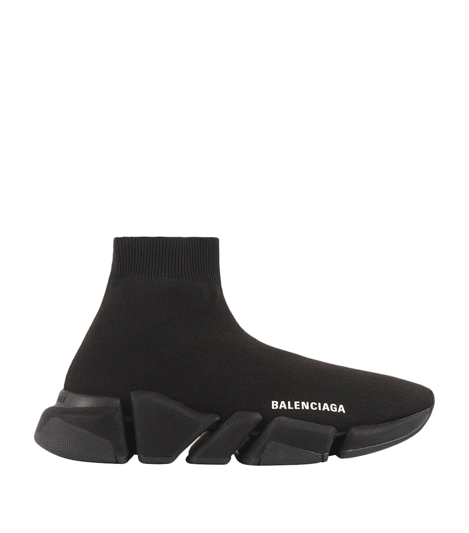 Knitted Sneakers with Ergonomic Sole and Lace-Up Fastening