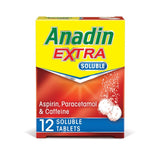 Anadin Extra Aspirin & Paracetamol Pain Relief  Soluble Tablets   12 per pack - McGrocer