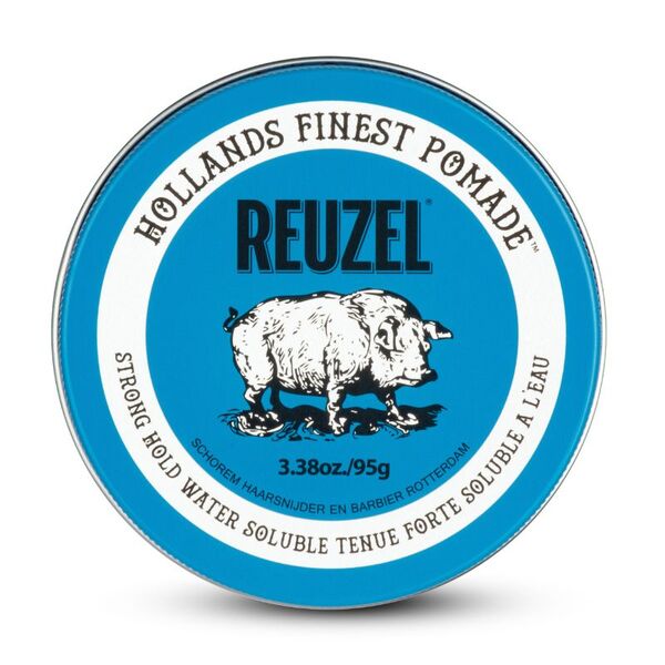 Reuzel Blue Strong Hold Pomade For High Shine Look, Vanilla Scent 95g