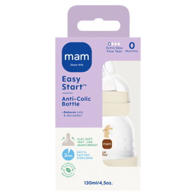 MAM anti-colic baby bottle for newborns 130ml, imported from the UK