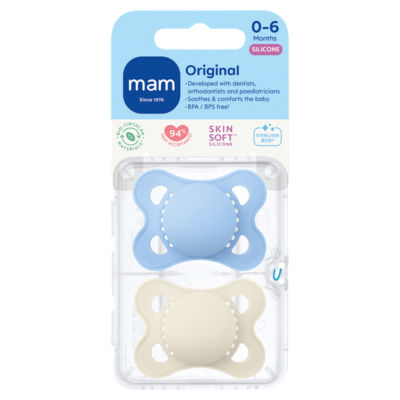 MAM Original Silicone 0-6 Months Soother, imported from the UK