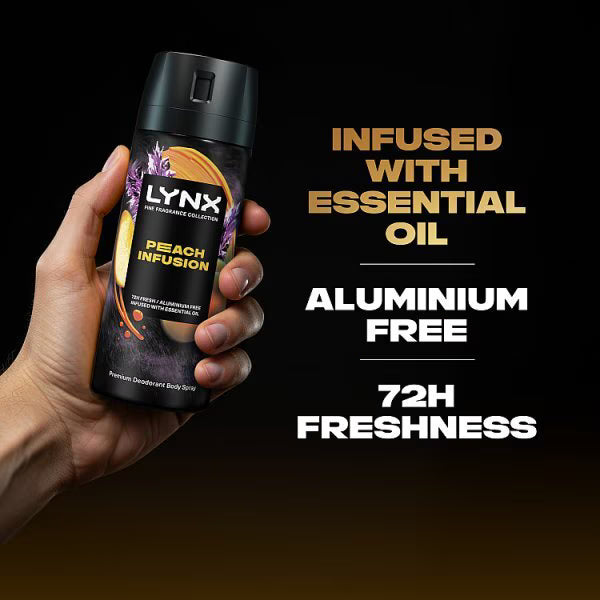 Lynx Premium Peach Infusion Body Spray 150ml, UK version