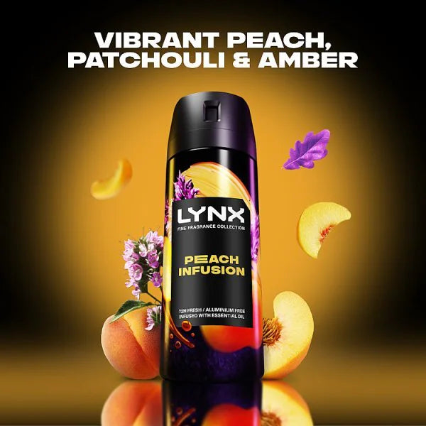 Lynx Premium Peach Infusion Body Spray 150ml, UK version