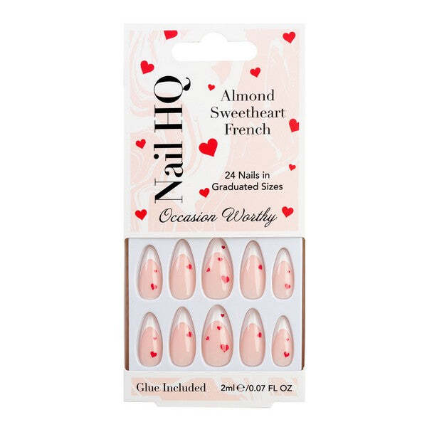 Nail HQ almond sweetheart French nails 24 pieces, imported from the UK