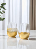 Lipsy 2 Pack Gold Foil Glass Tumbler