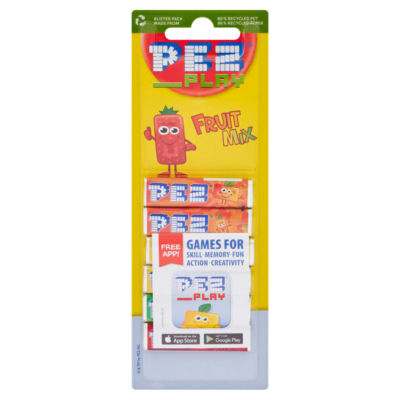 Pez fruit mix sweets 51g pack, imported from the UK