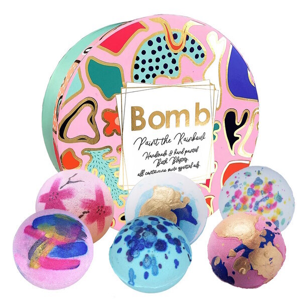 Bomb Cosmetics bath bomb blasters gift set Paint The Rainbow 6-pack (British brand)