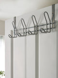 Silver over door hook for bathroom use, 18x45x12.5cm (British brand)