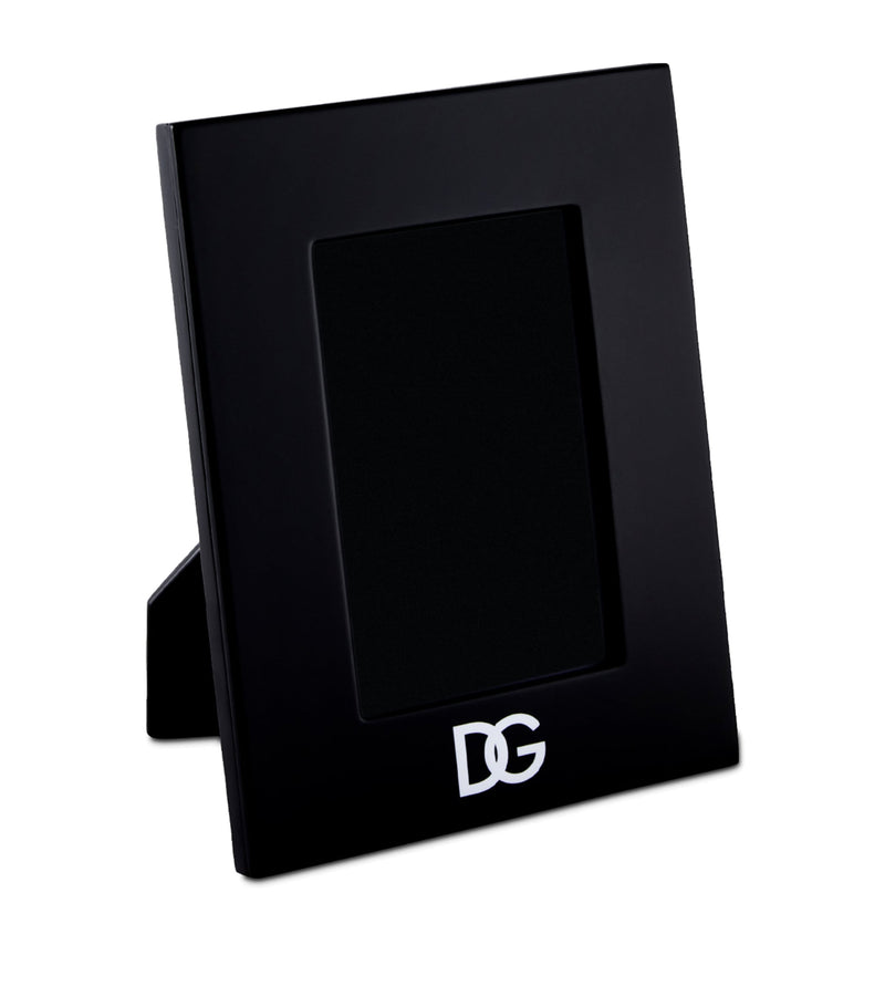 Dolce&Gabbana Casa Lacquered Wood Logo Photo Frame 8.7 x 6.7 inches - British product
