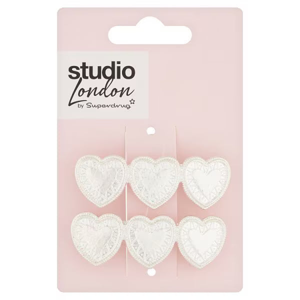 DNR Studio London heart hair clip 2 pack - British product