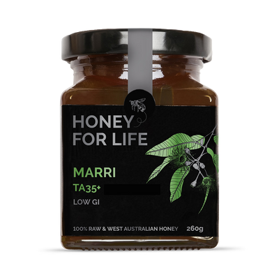 Honey for Life Marri TA35+ Honey Raw West Australian Honey 260g